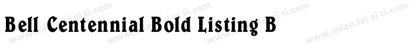 Bell Centennial Bold Listing BT字体转换